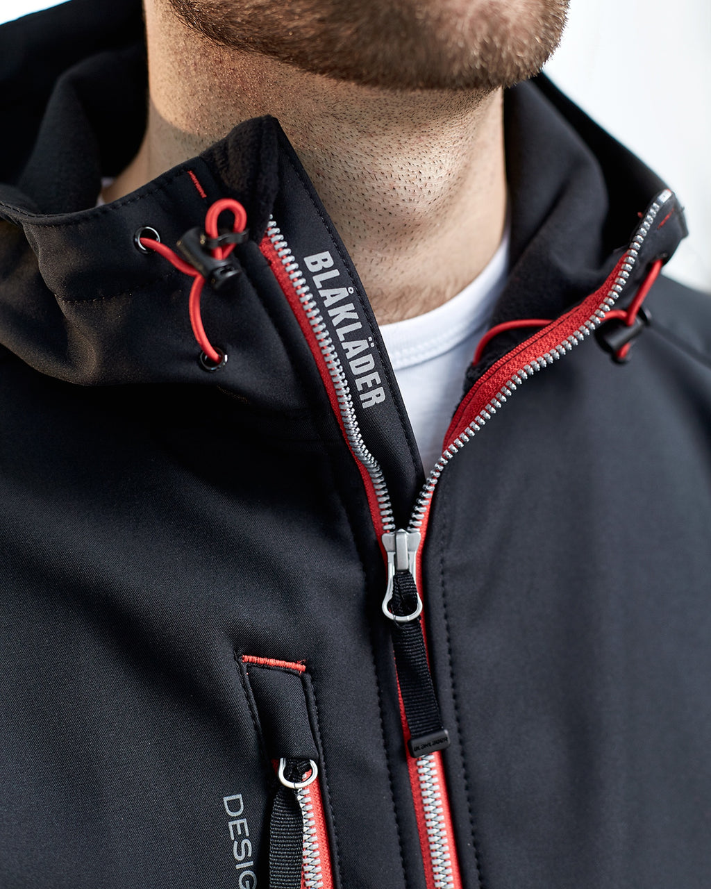 Blaklader Softshell Jacket, Black/Red (7)