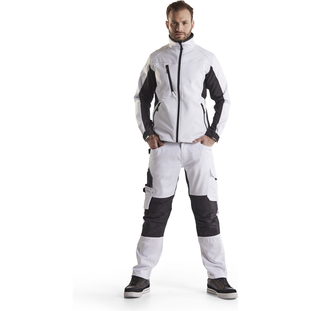 Blaklader Softshell Jacket, White/Dark Grey (5)
