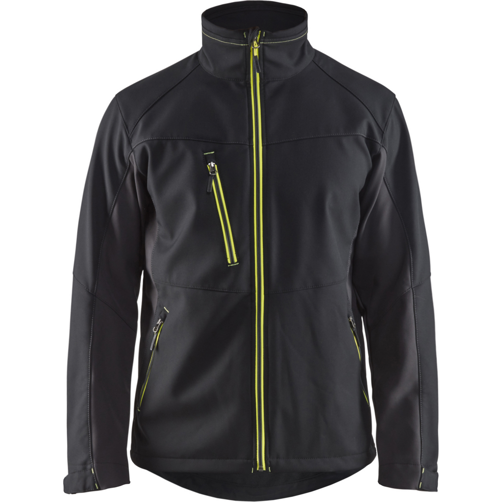 Blaklader Softshell Jacket, Black/Yellow