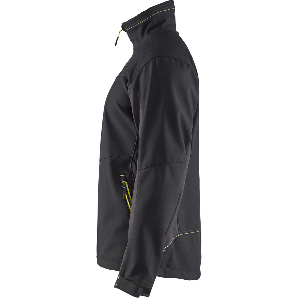 Blaklader Softshell Jacket, Black/Yellow (3)