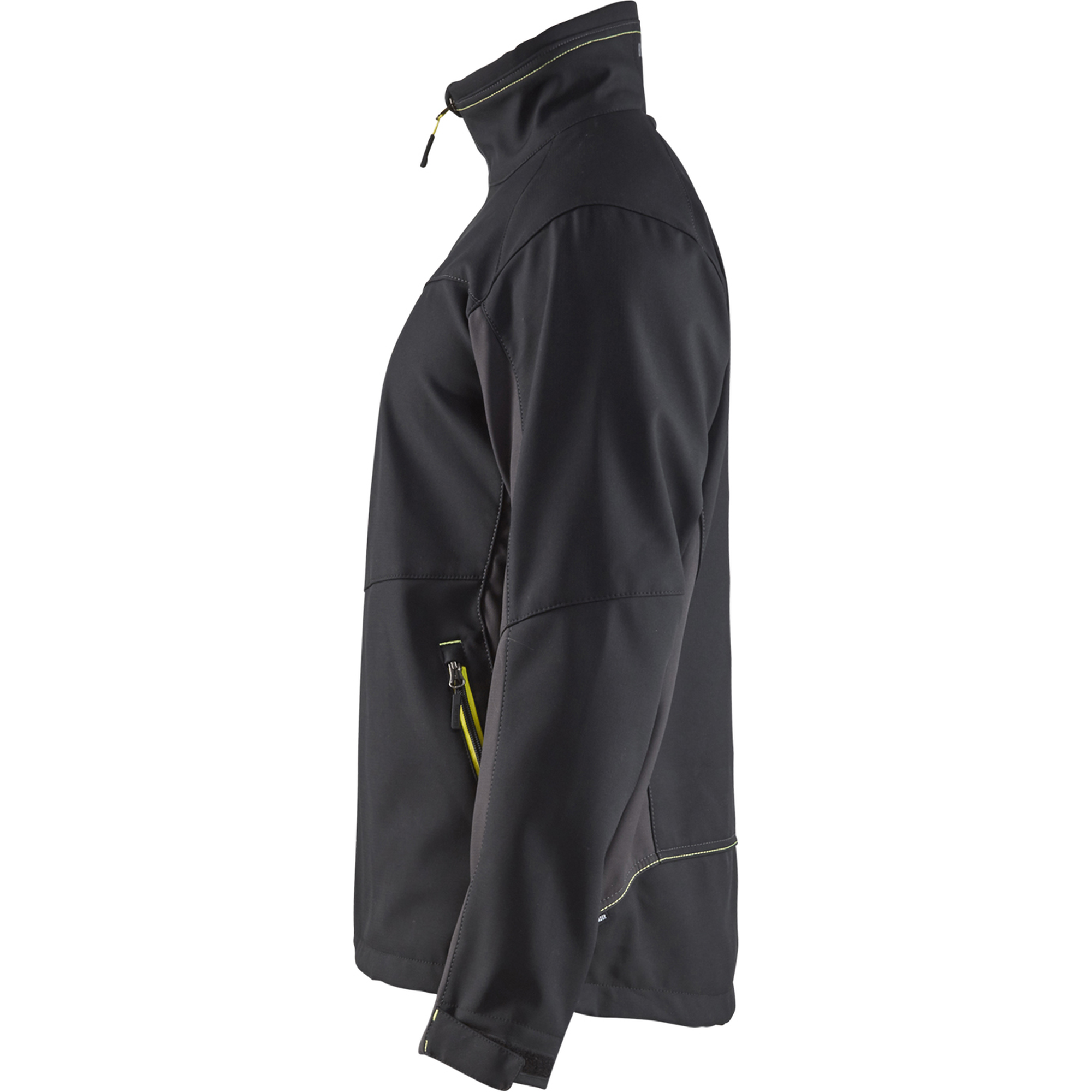 Blaklader Softshell Jacket, Black/Yellow (3)