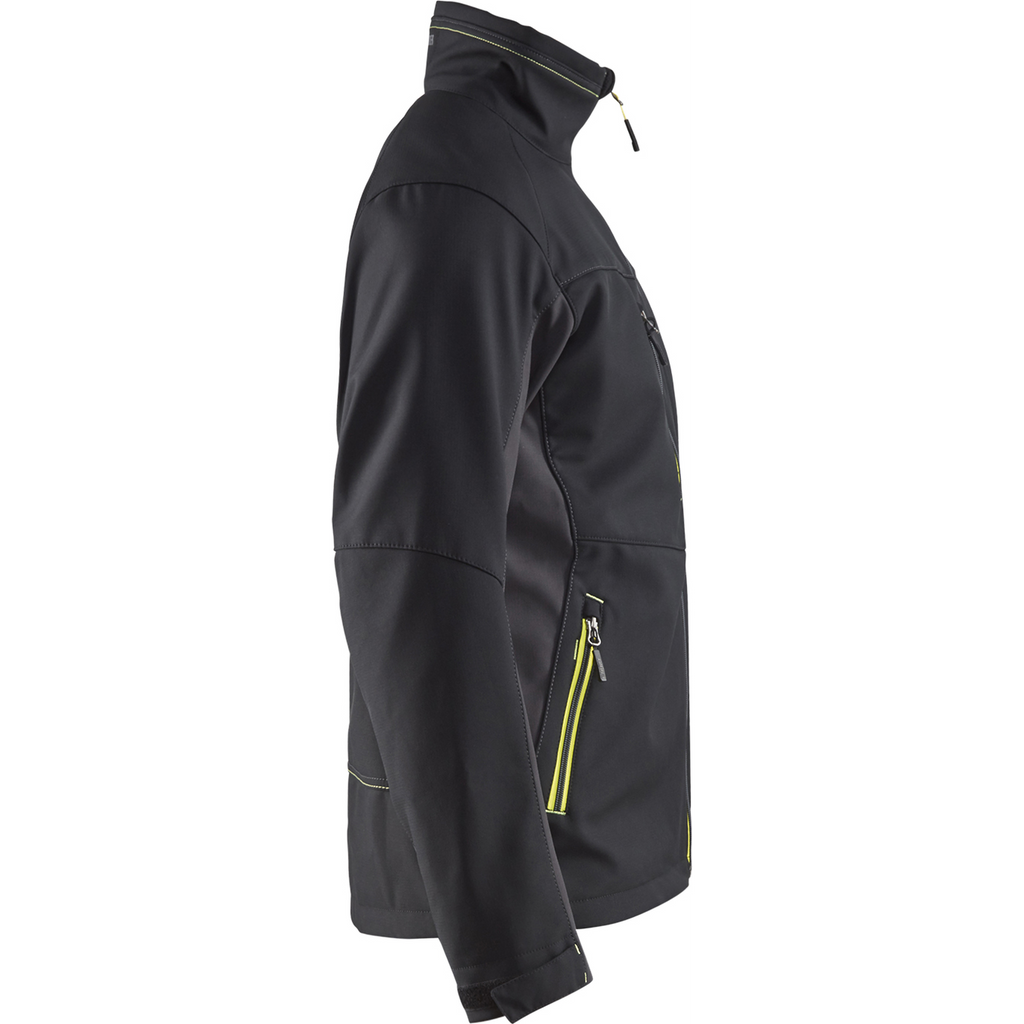 Blaklader Softshell Jacket, Black/Yellow (2)