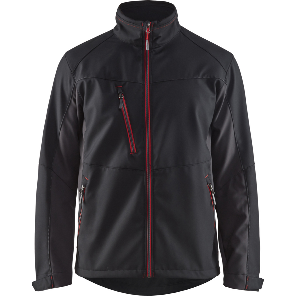 Blaklader Softshell Jacket, Black/Red