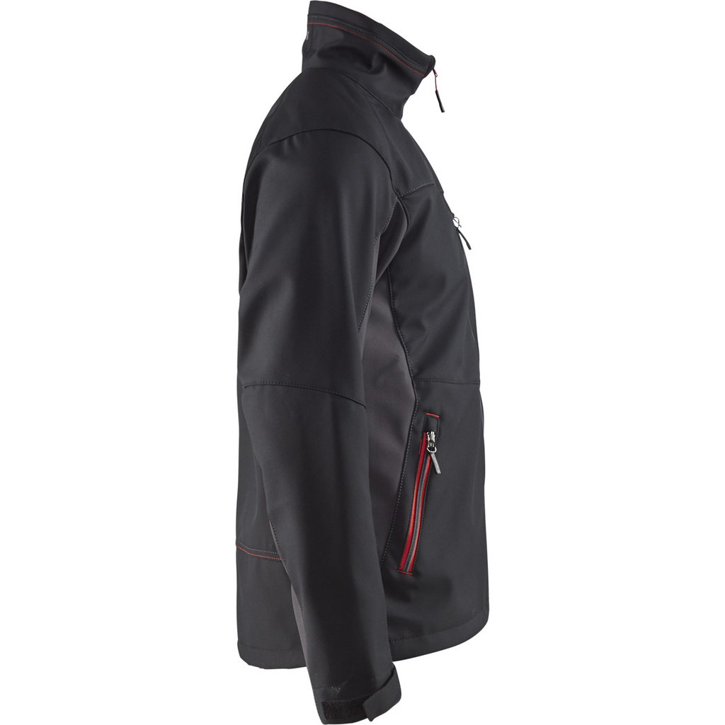 Blaklader Softshell Jacket, Black/Red (2)