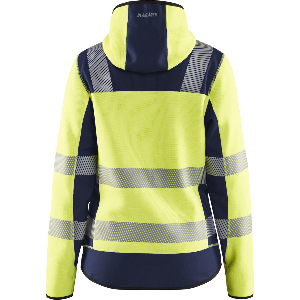 Blaklader High Vis Ladies Knitted Jacket, Yellow/Navy Blue (4)