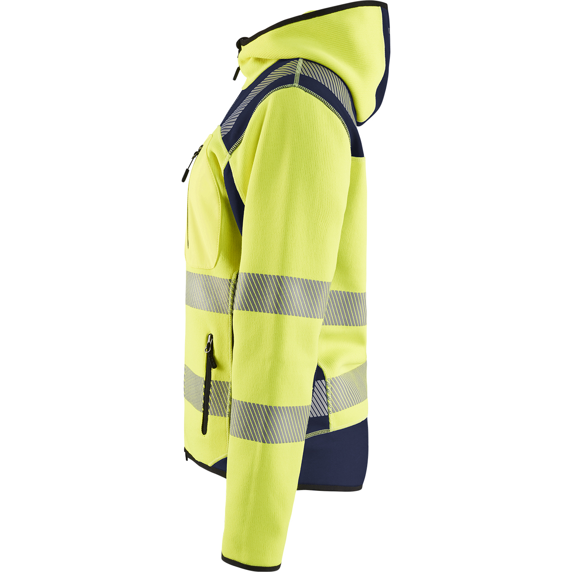 Blaklader High Vis Ladies Knitted Jacket, Yellow/Navy Blue (3)