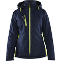 Blaklader Ladies Lined Lightweight Winter Jacket, Dark Navy/Yellow