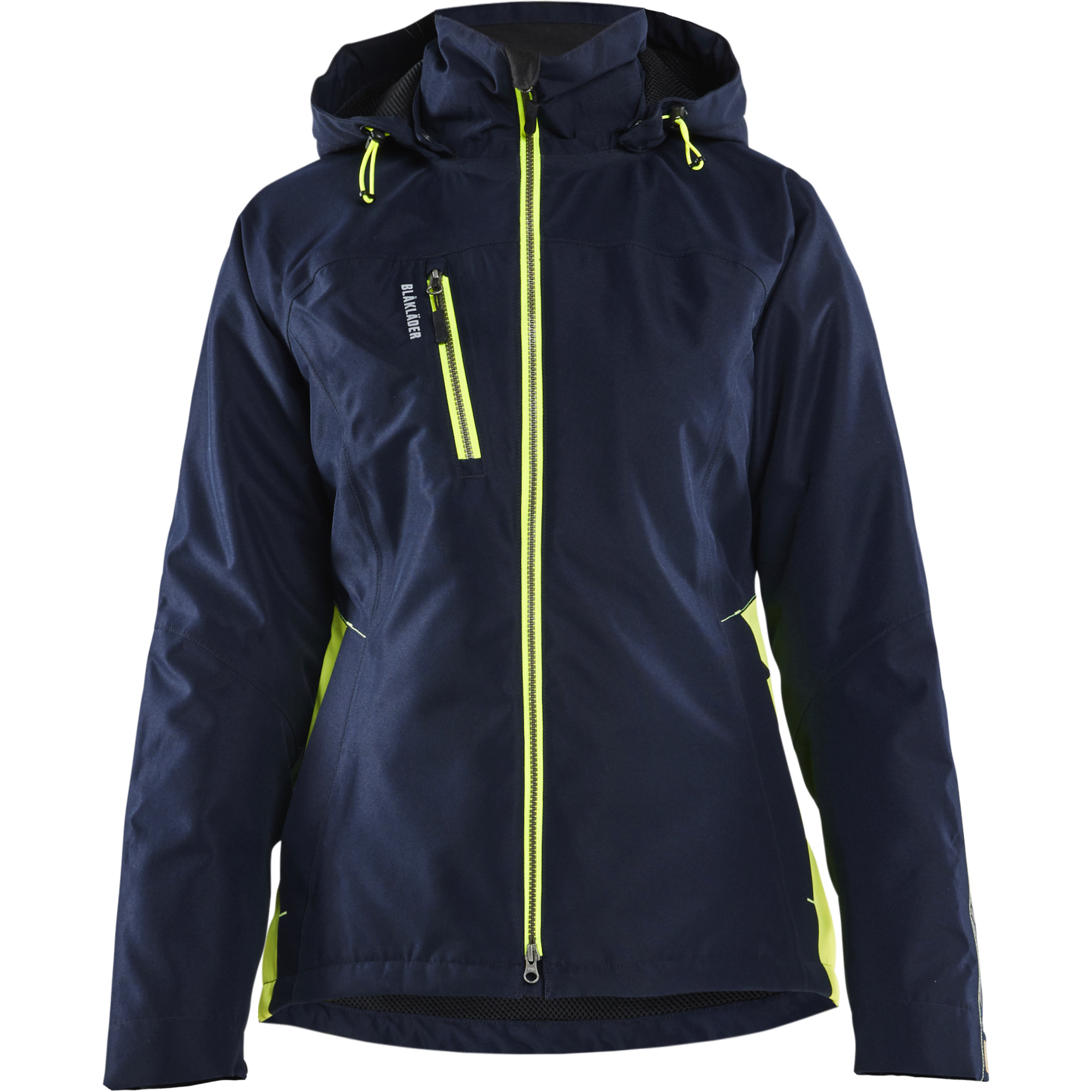 Blaklader Ladies Lined Lightweight Winter Jacket, Dark Navy/Yellow