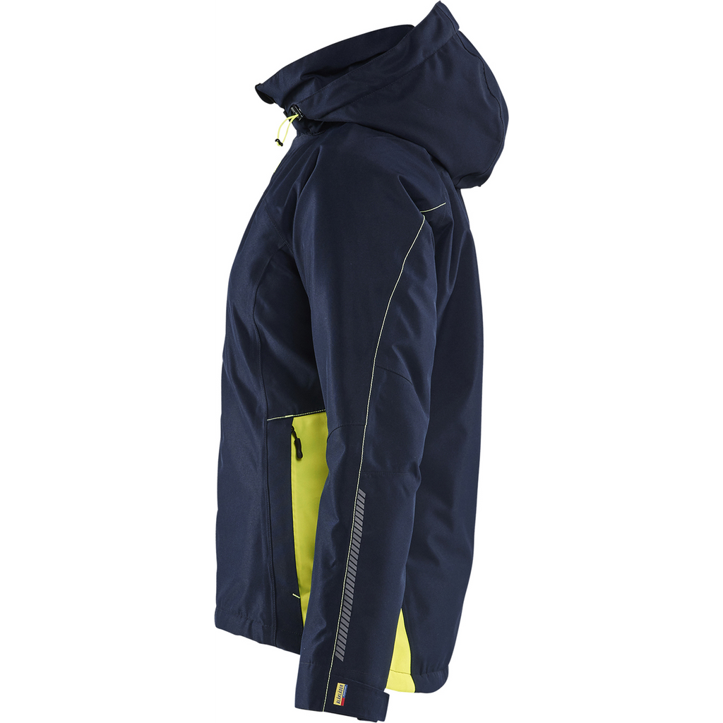 Blaklader Ladies Lined Lightweight Winter Jacket, Dark Navy/Yellow (3)