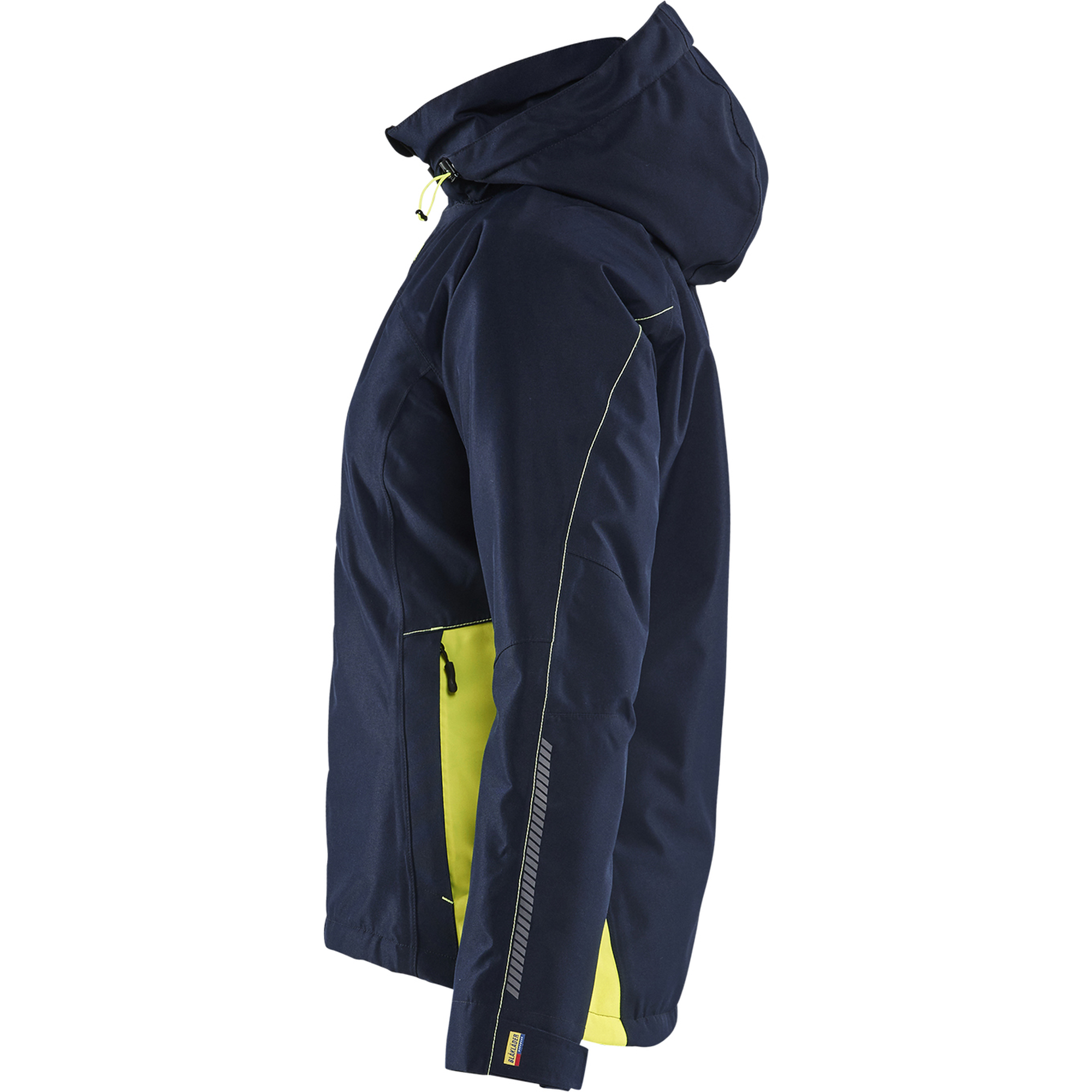 Blaklader Ladies Lined Lightweight Winter Jacket, Dark Navy/Yellow (3)
