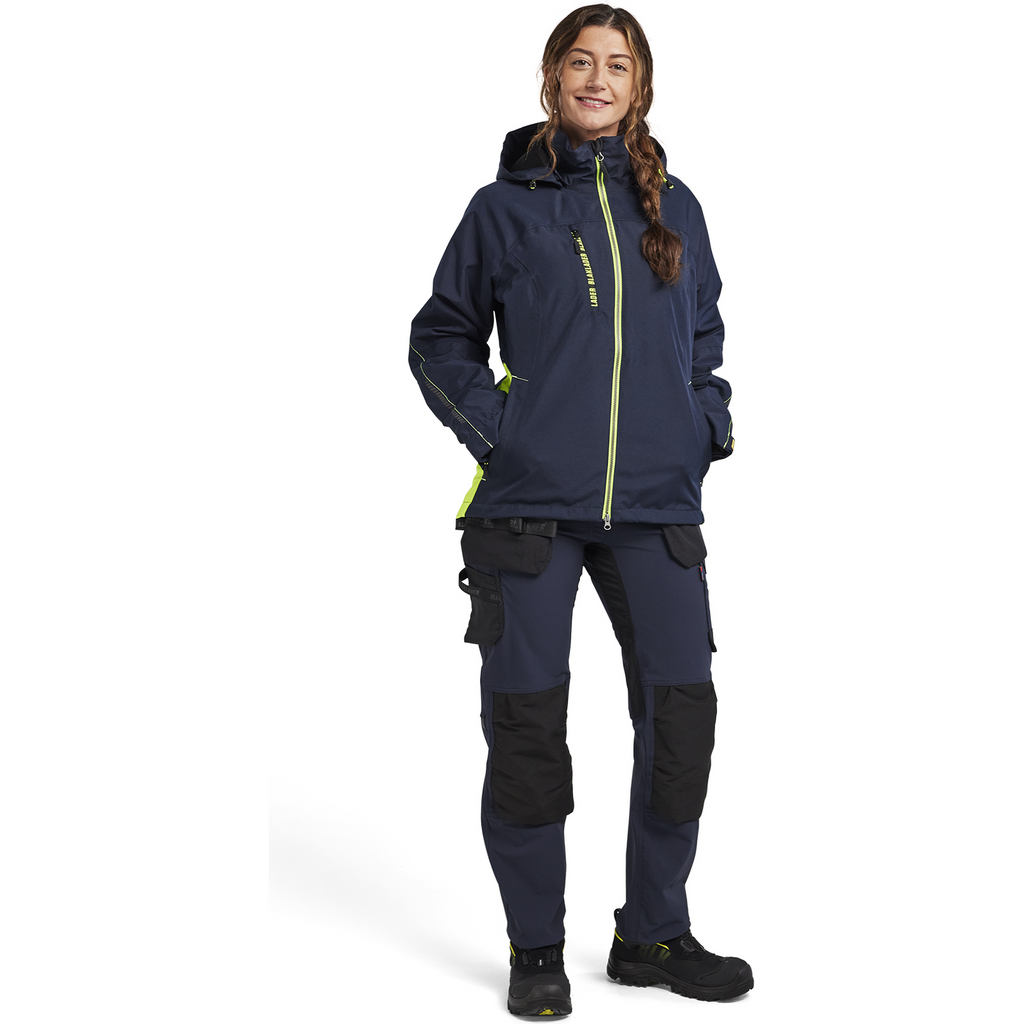 Blaklader Ladies Lined Lightweight Winter Jacket, Dark Navy/Yellow (5)