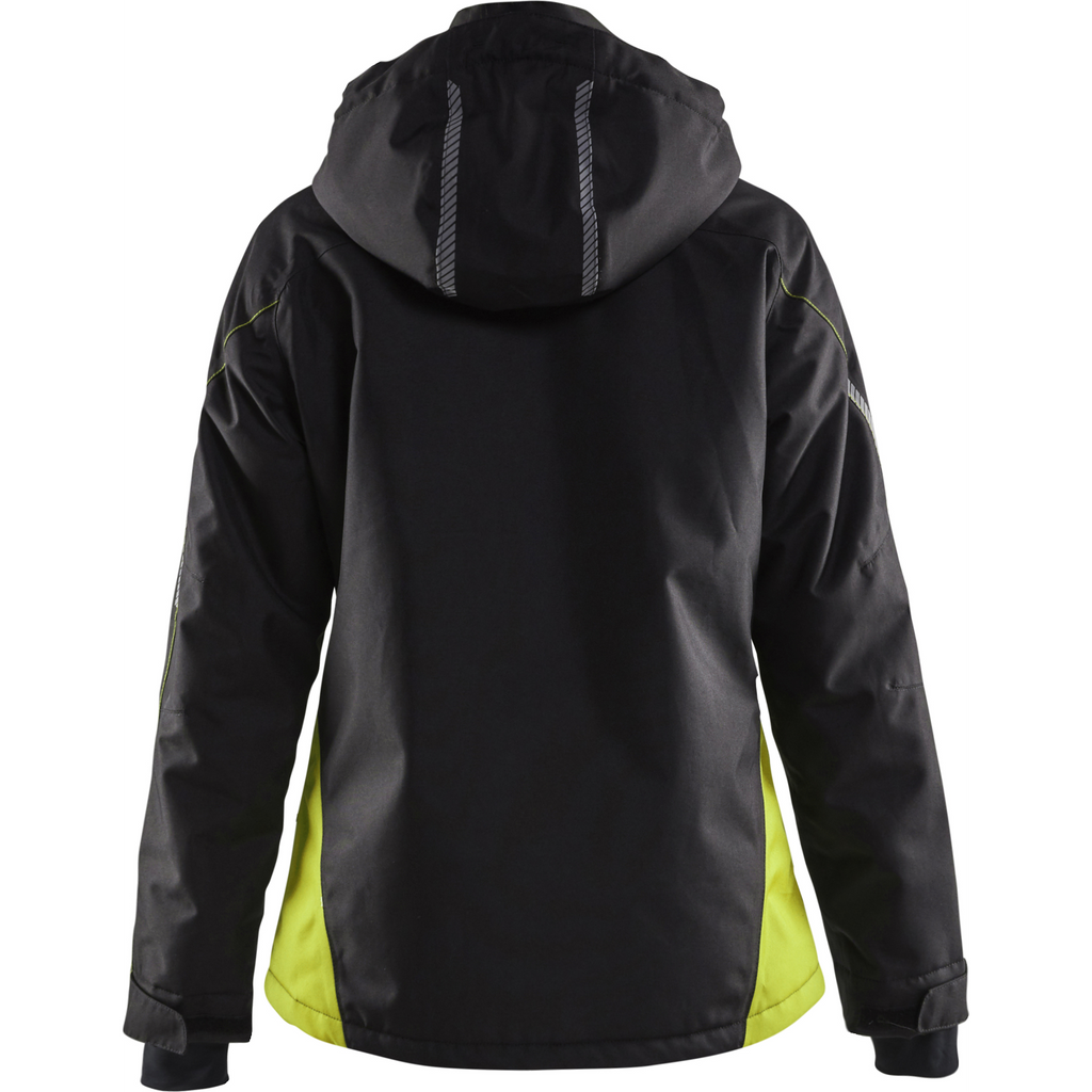 Blaklader Women's Lined Lightweight Winter Jacket, Black/Yellow (4)