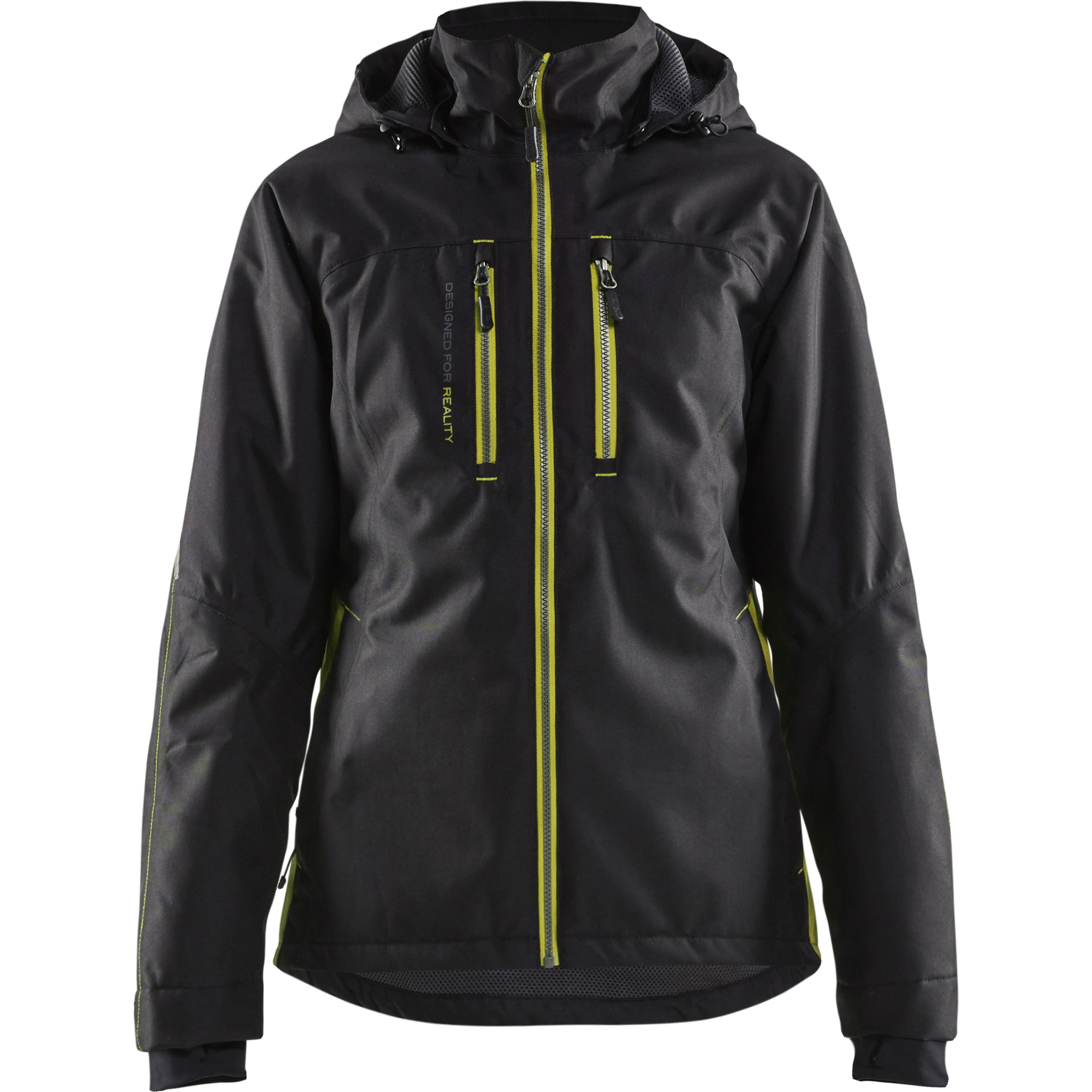 Blaklader Women's Lined Lightweight Winter Jacket, Black/Yellow