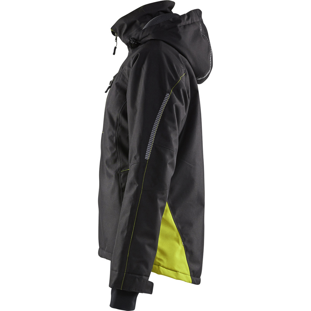 Blaklader Women's Lined Lightweight Winter Jacket, Black/Yellow (3)