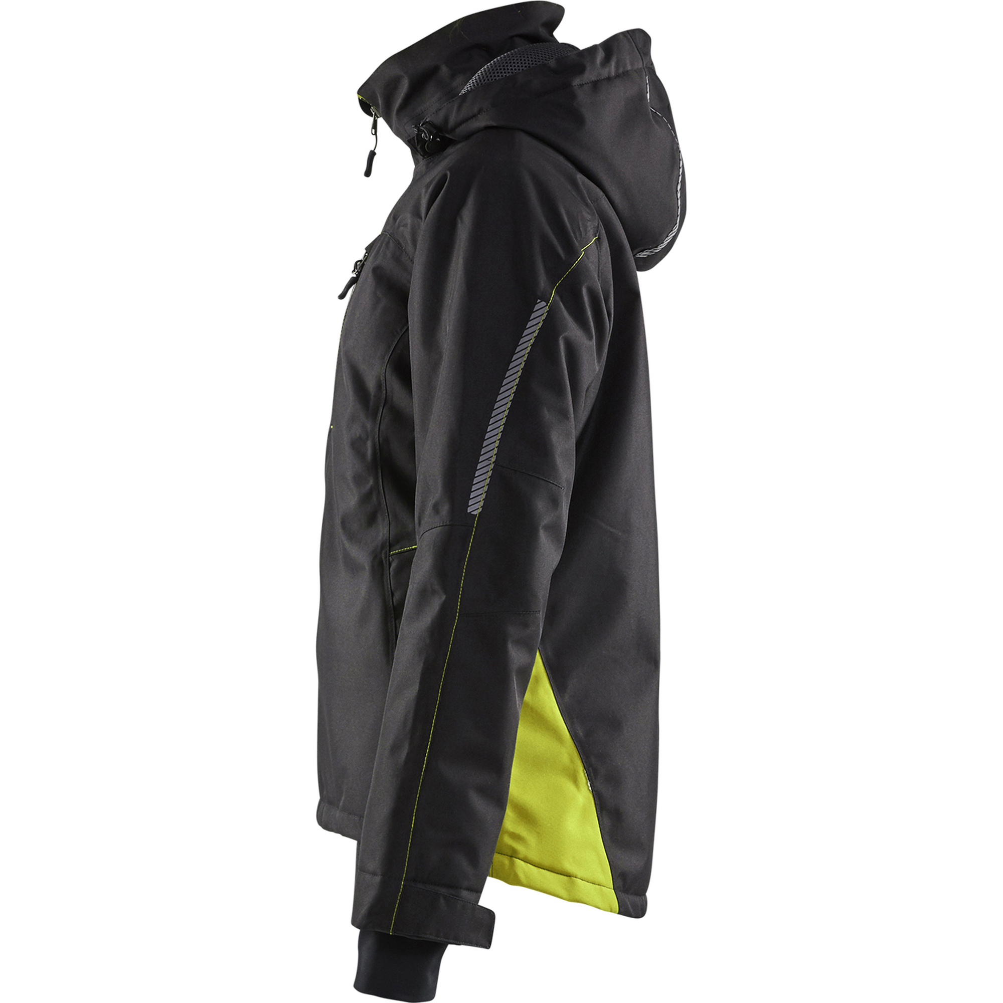 Blaklader Women's Lined Lightweight Winter Jacket, Black/Yellow (3)