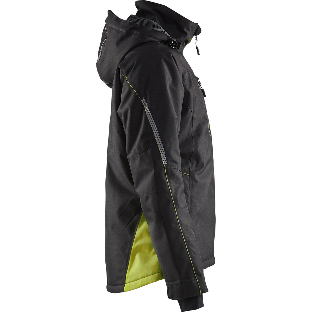 Blaklader Women's Lined Lightweight Winter Jacket, Black/Yellow (2)