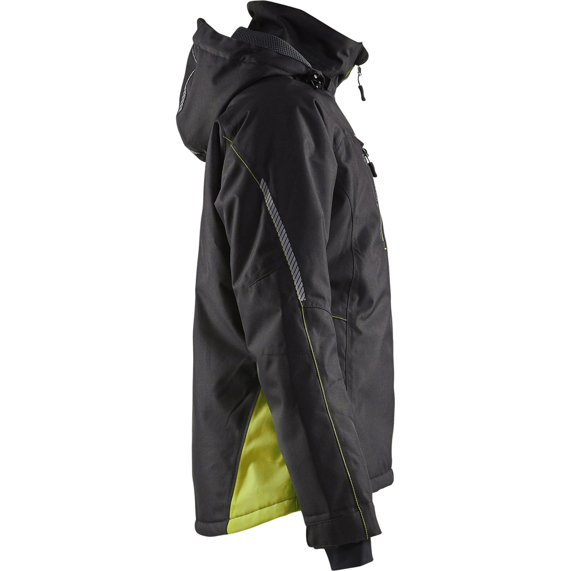 Blaklader Women's Lined Lightweight Winter Jacket, Black/Yellow (2)