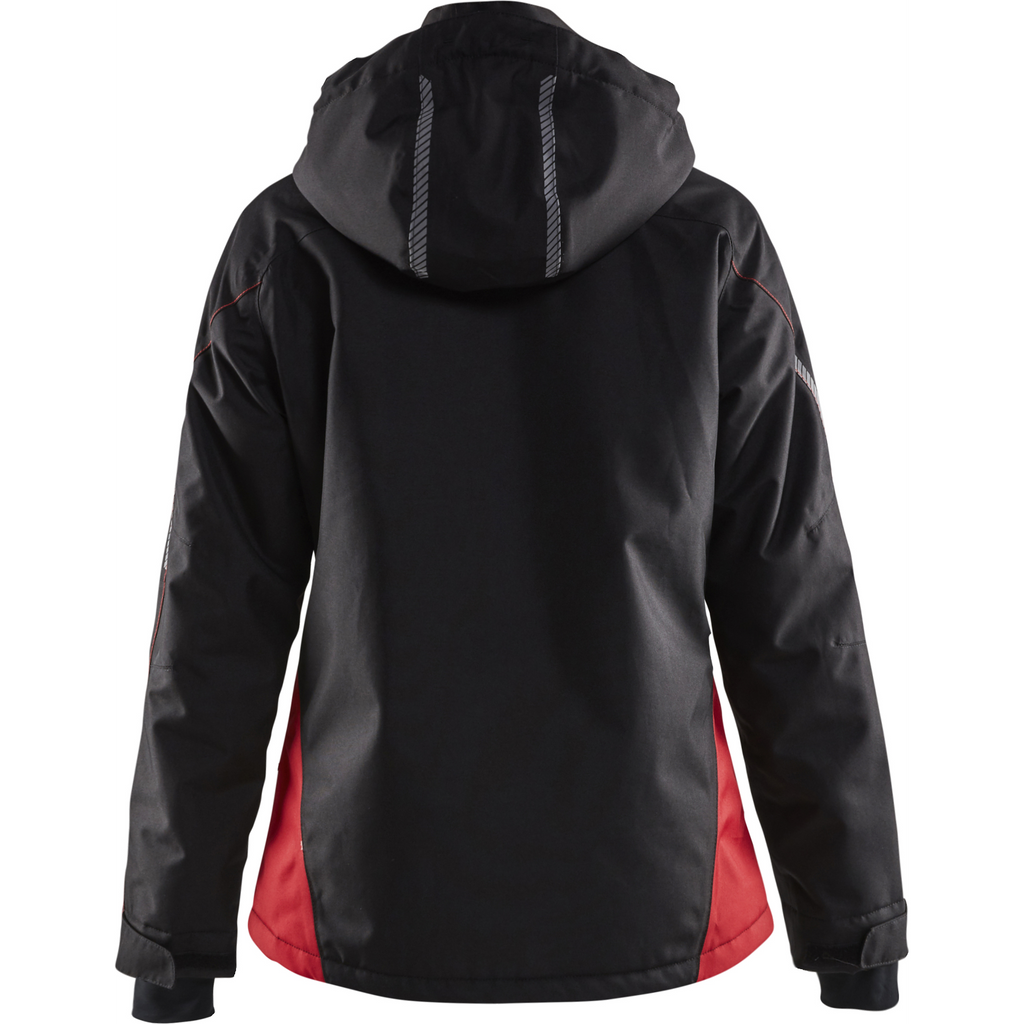 Blaklader Ladies Lined Lightweight Winter Jacket, Black/Red (4)