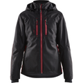 Blaklader Ladies Lined Lightweight Winter Jacket, Black/Red