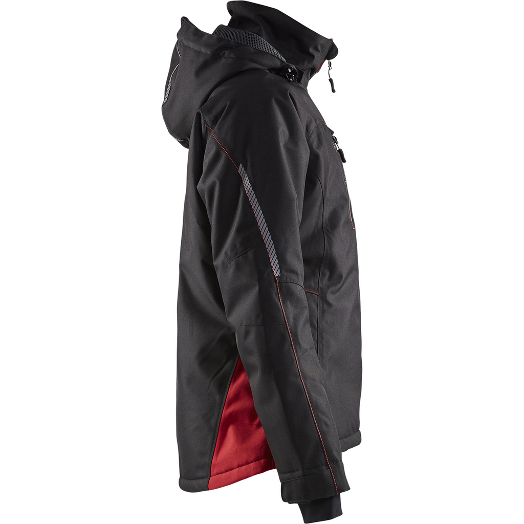 Blaklader Ladies Lined Lightweight Winter Jacket, Black/Red (2)