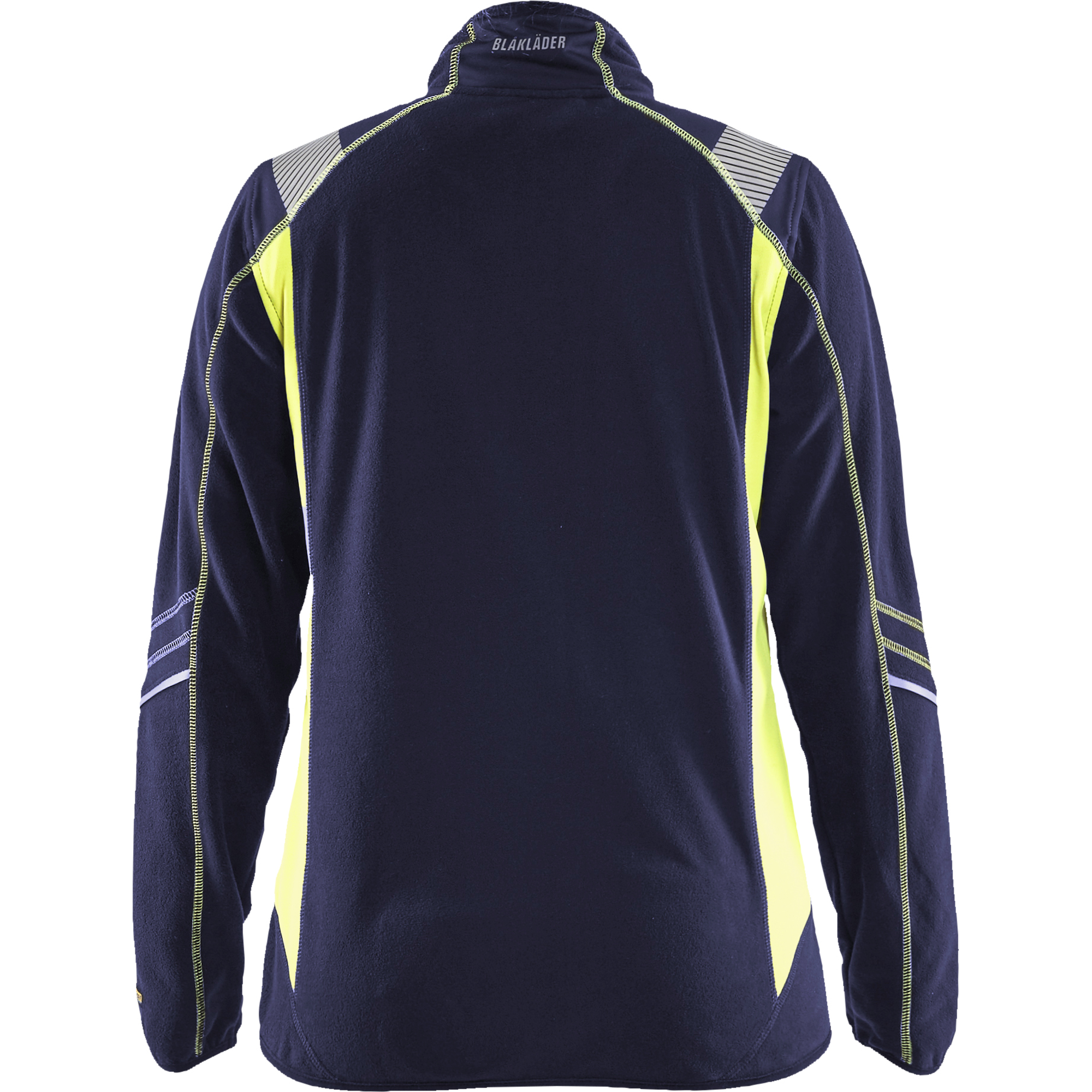 Blaklader Ladies Microfleece Jacket, Navy/Yellow (4)