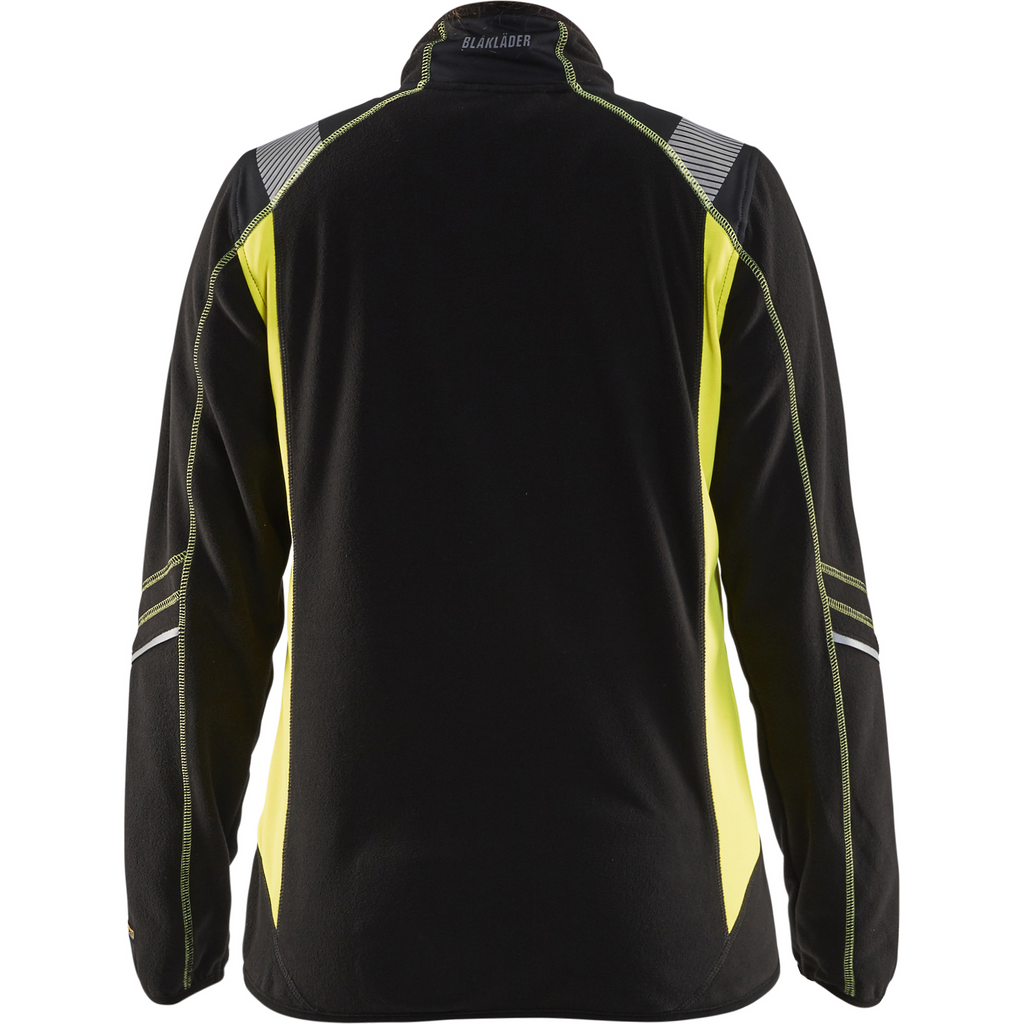 Blaklader Ladies Microfleece Jacket, Black/Yellow (4)