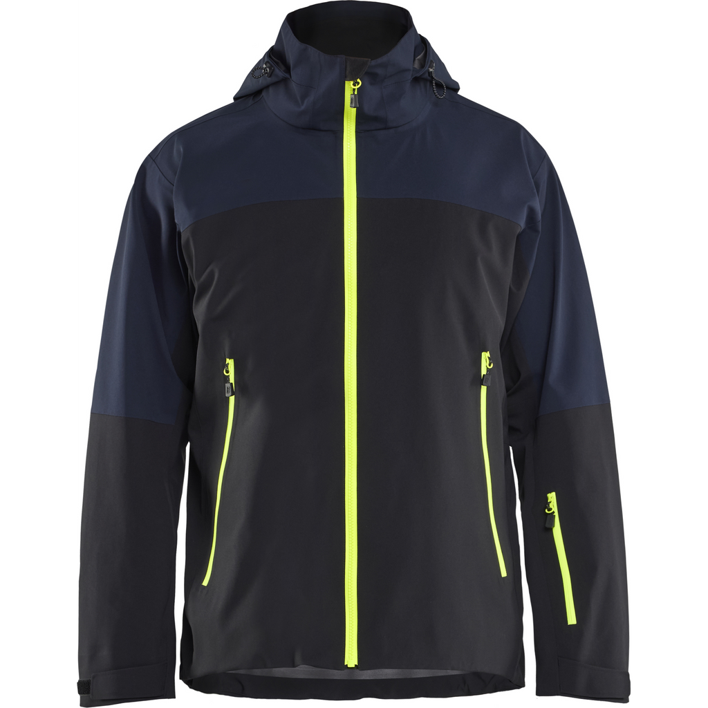 Blaklader Striker Shell Jacket Stretch, Dark Navy/High Vis Yellow