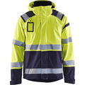 Blaklader High Vis Shell Jacket, Yellow/Navy Blue