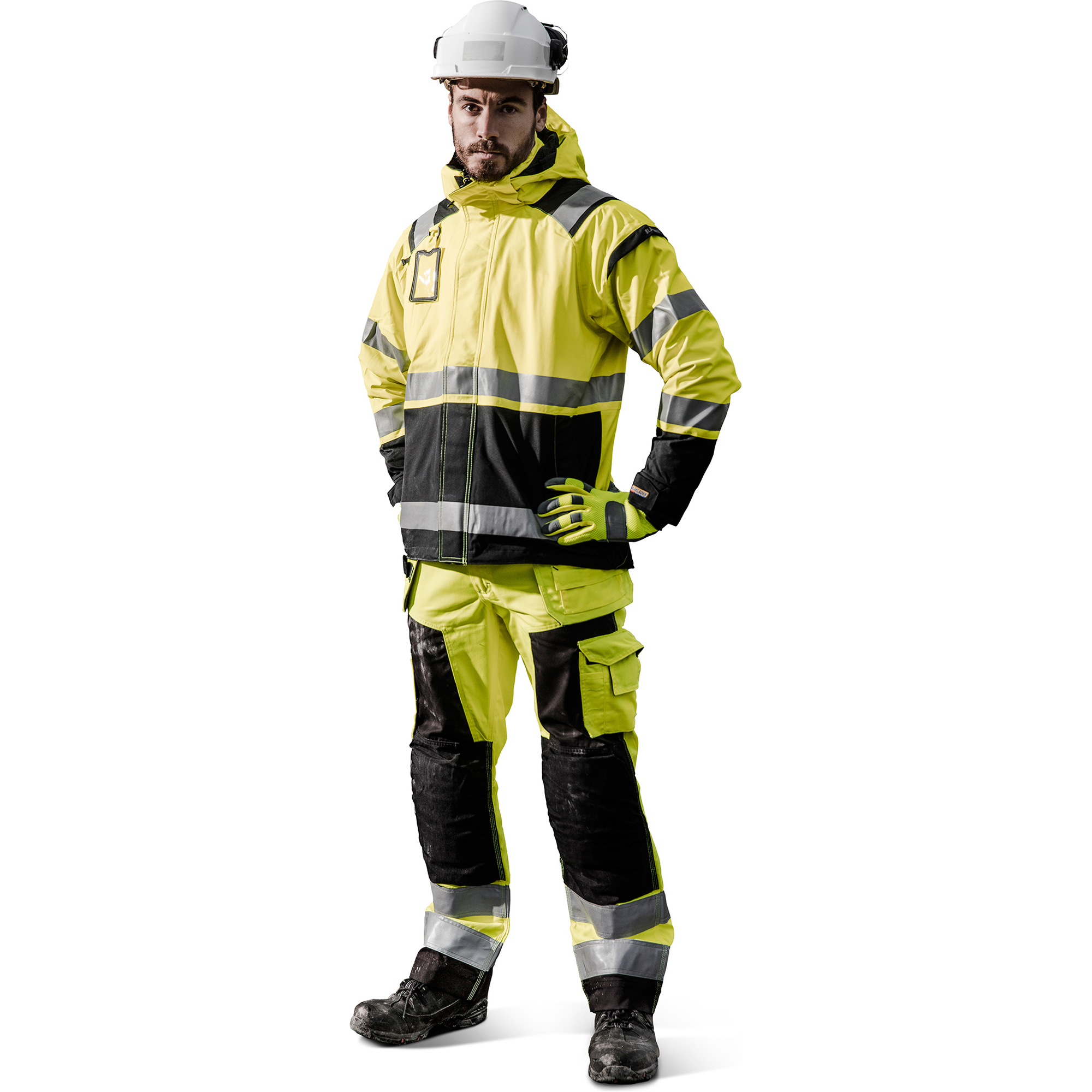 Blaklader High Vis Shell Jacket, Yellow/Black (5)