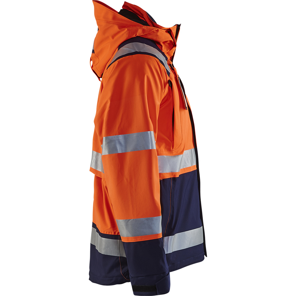 Blaklader High Vis Shell Jacket, Orange/Navy Blue (2)