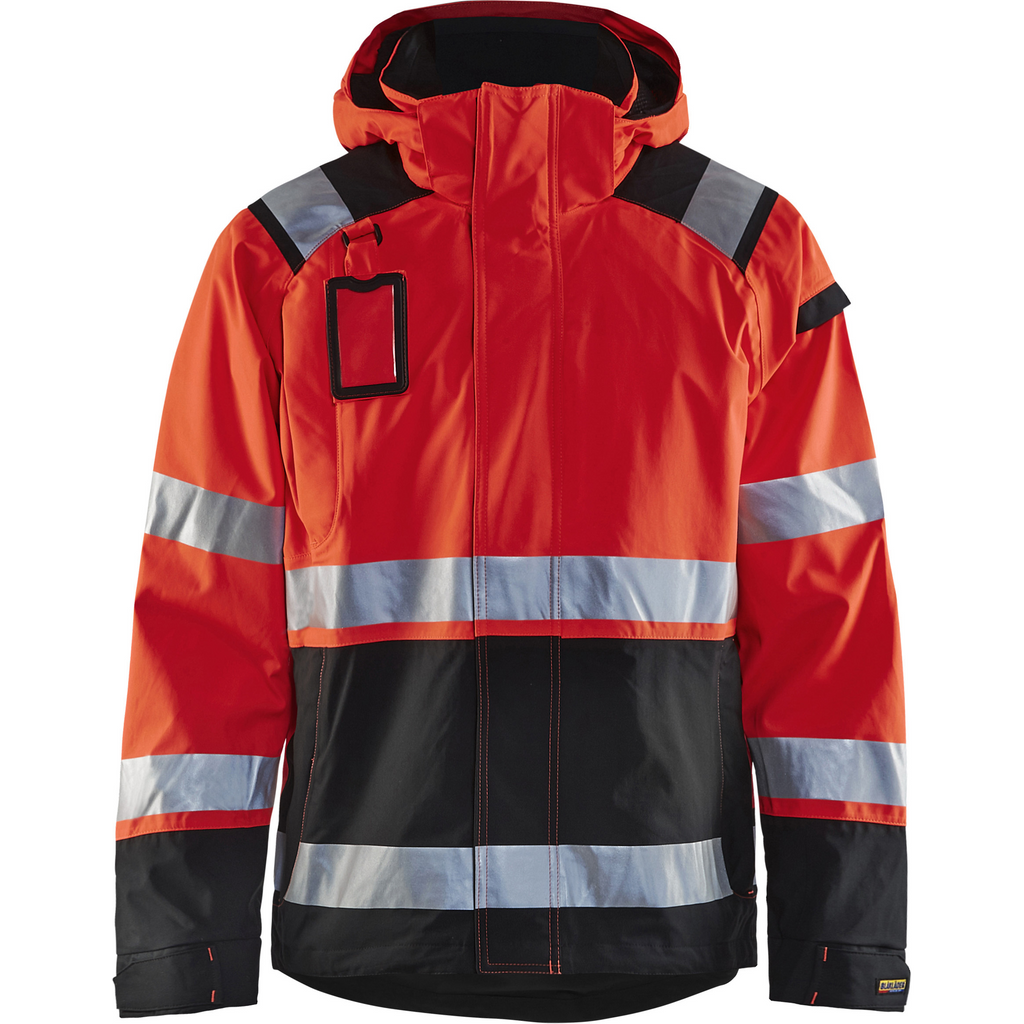 Blaklader High Vis Shell Jacket, Red/Black