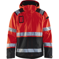 Blaklader High Vis Shell Jacket, Red/Black