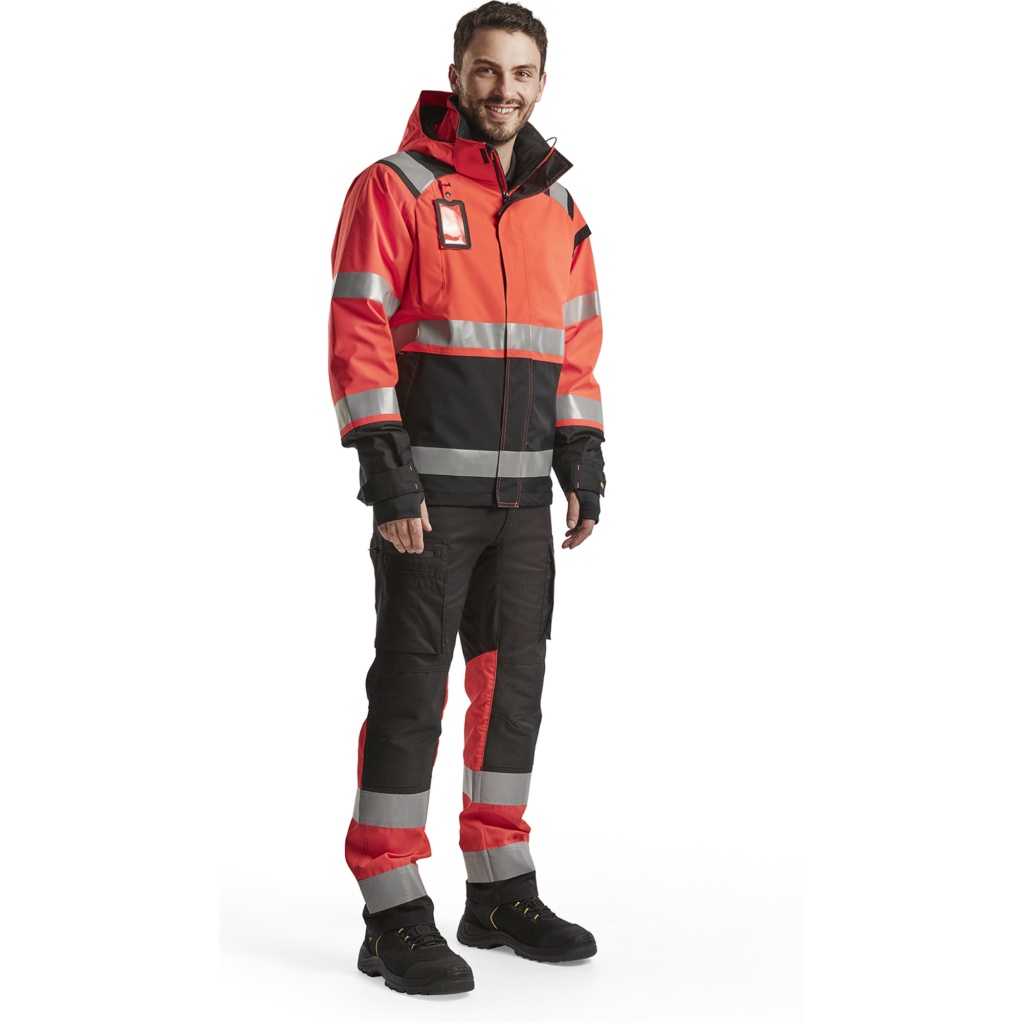 Blaklader High Vis Shell Jacket, Red/Black (5)