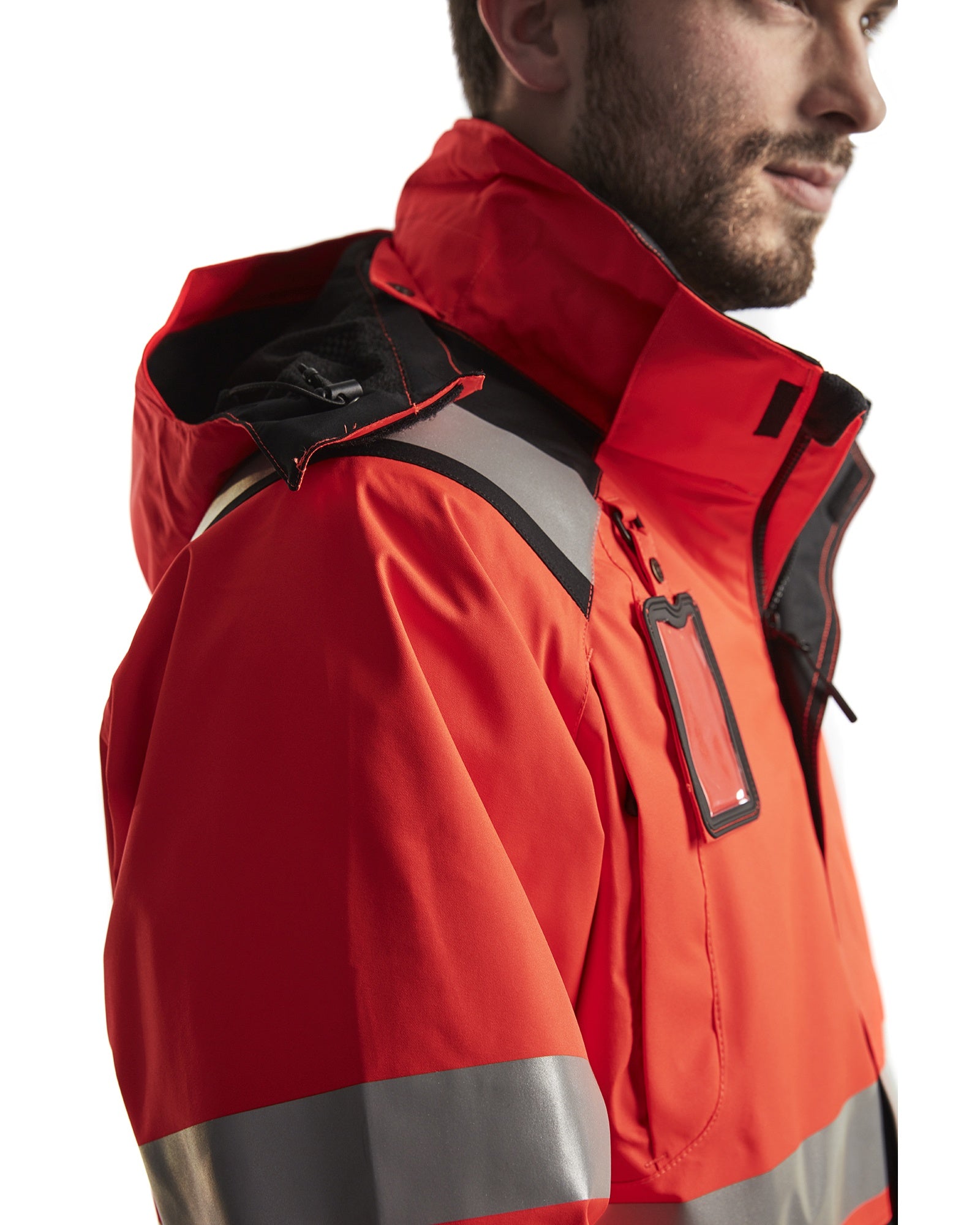 Blaklader High Vis Shell Jacket, Red/Black (6)