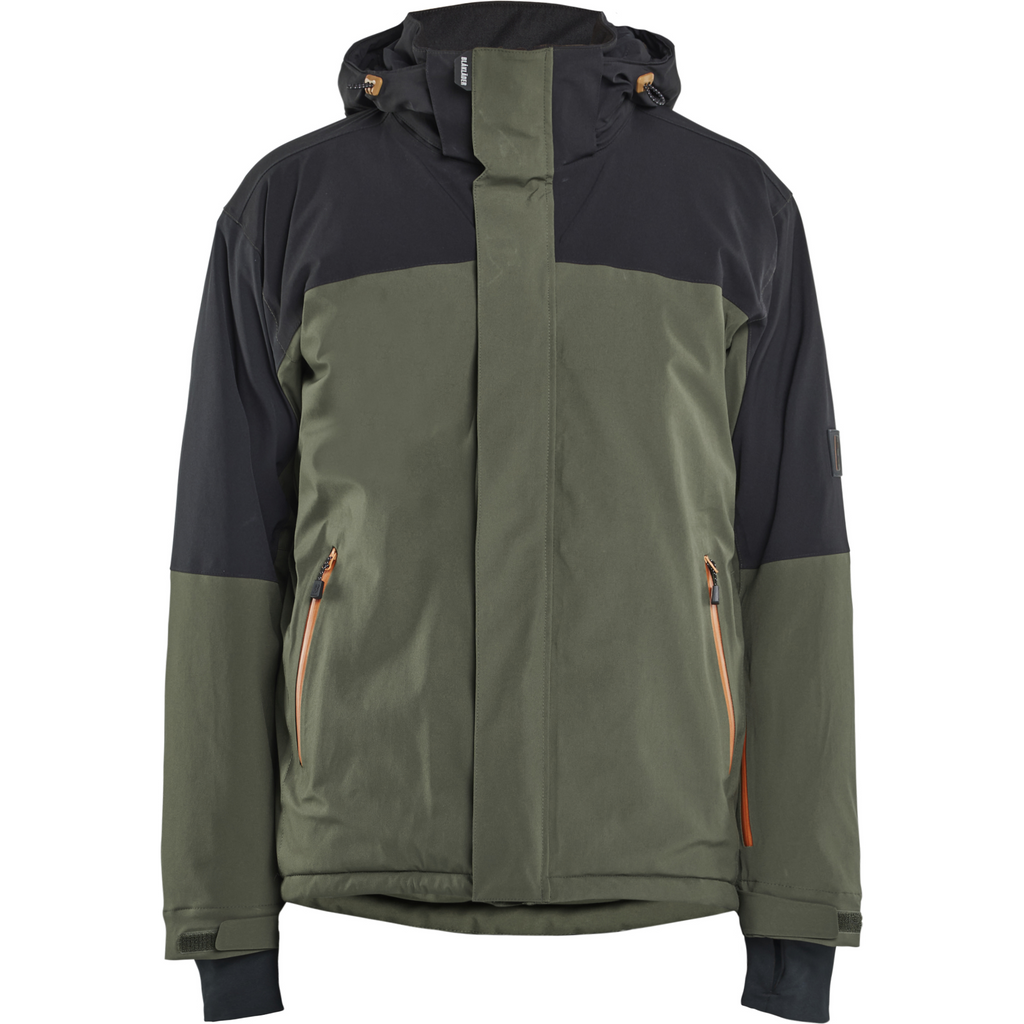 Blaklader STRIKER Winter Jacket Stretch, Forest Green/Rust