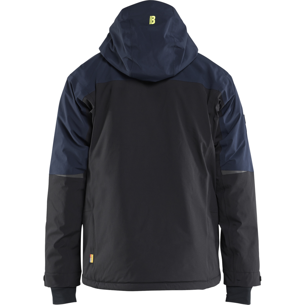 Blaklader Striker Stretch Winter Jacket, Dark Navy/High Vis Yellow (4)