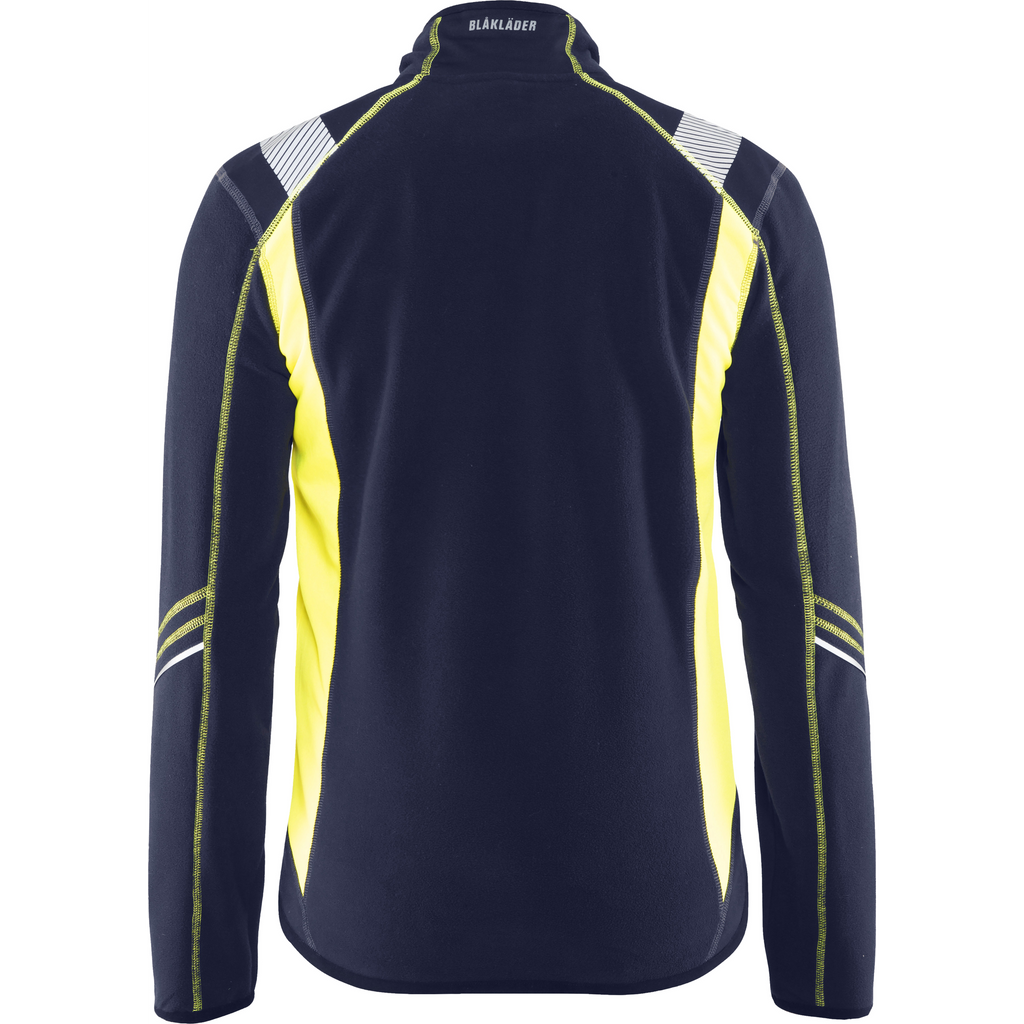 Blaklader Microfleece Jacket, Navy Blue/ Yellow (4)