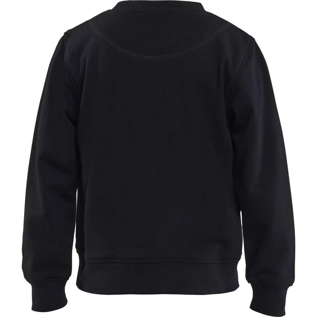 Blaklader Kids Sweatshirt, Black/High Vis Yellow (4)