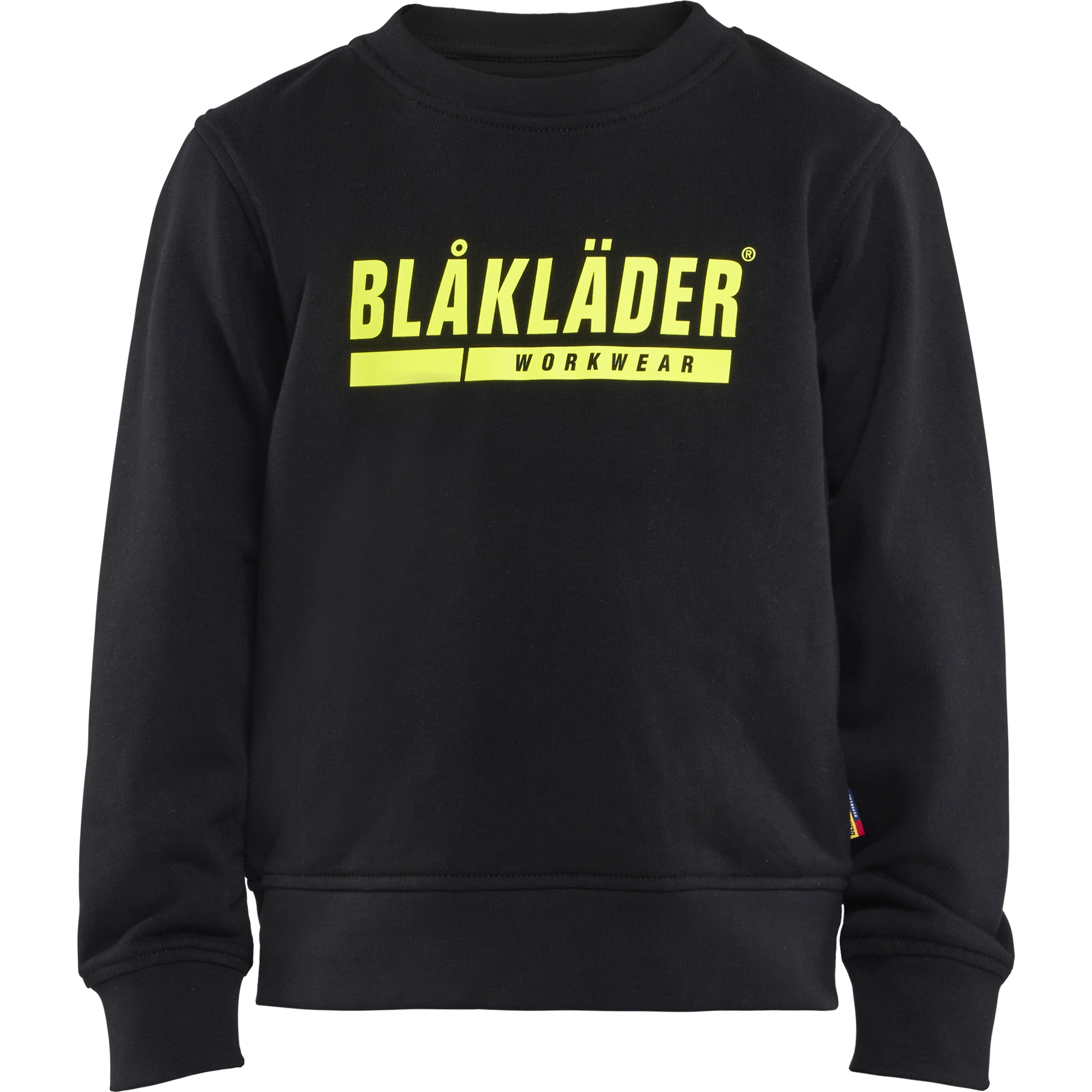 Blaklader Kids Sweatshirt, Black/High Vis Yellow