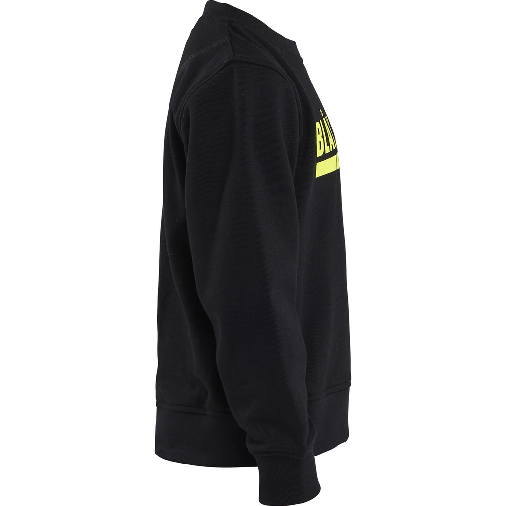 Blaklader Kids Sweatshirt, Black/High Vis Yellow (2)