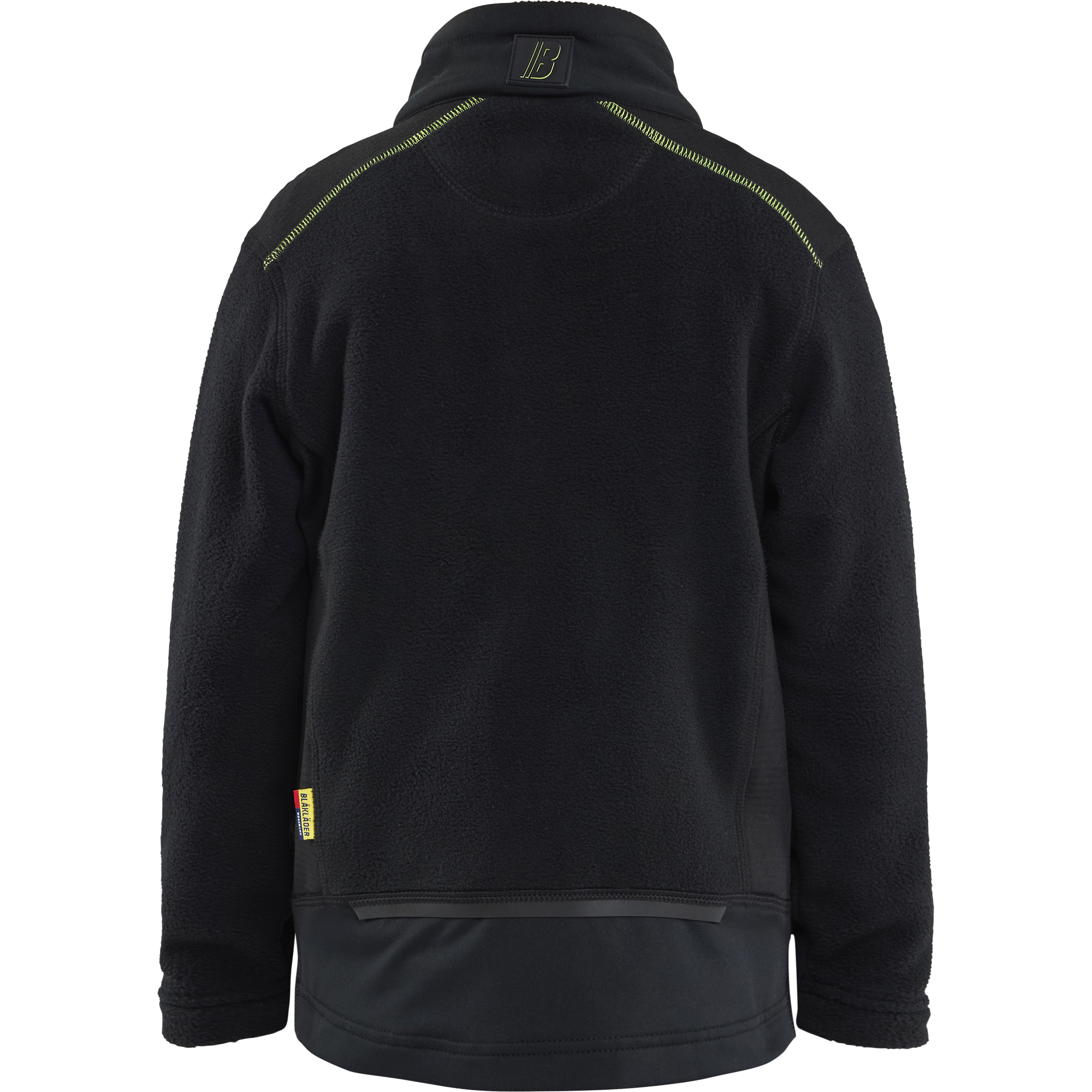 Blaklader Kids Microfleece Pullover, Black/High Vis Yellow (4)