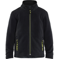 Blaklader Kids Microfleece Pullover, Black/High Vis Yellow