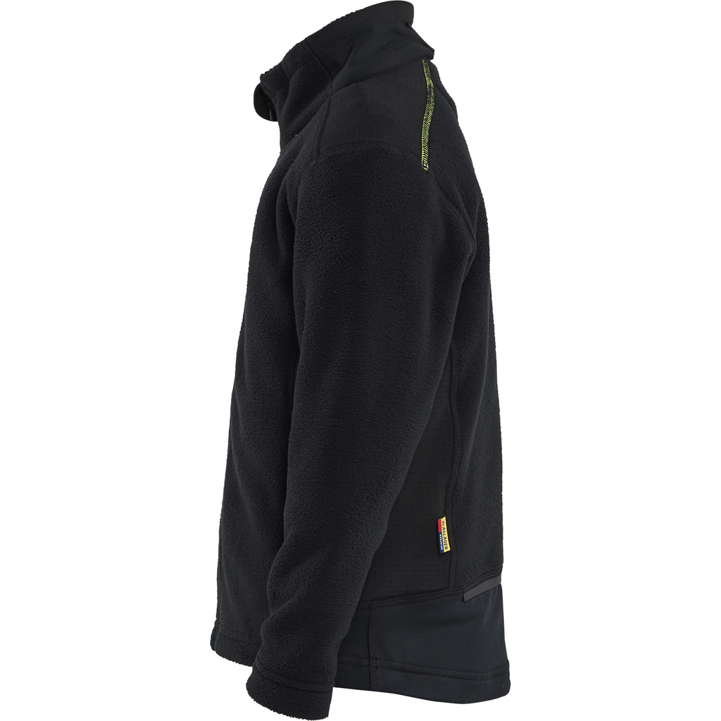 Blaklader Kids Microfleece Pullover, Black/High Vis Yellow (3)