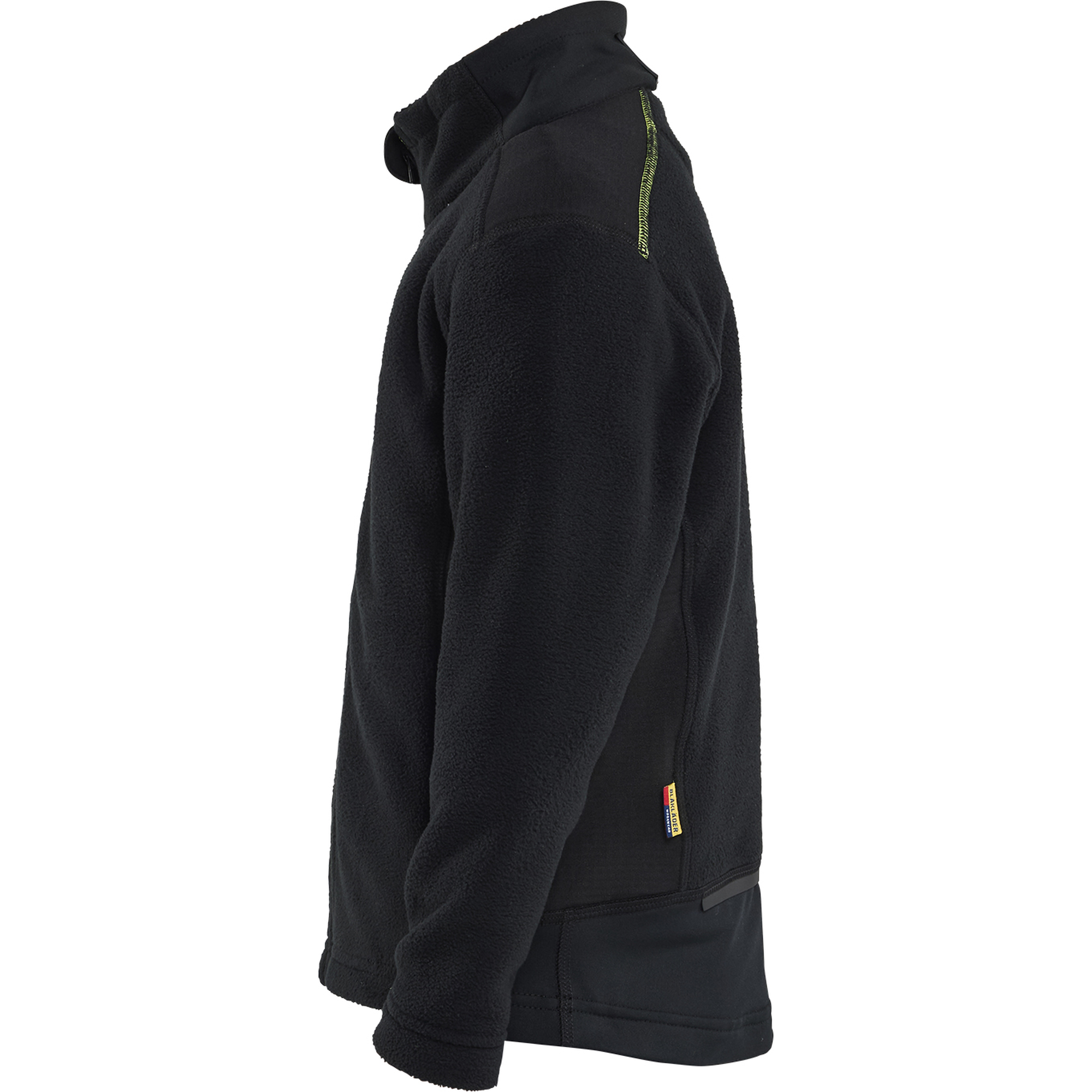 Blaklader Kids Microfleece Pullover, Black/High Vis Yellow (3)