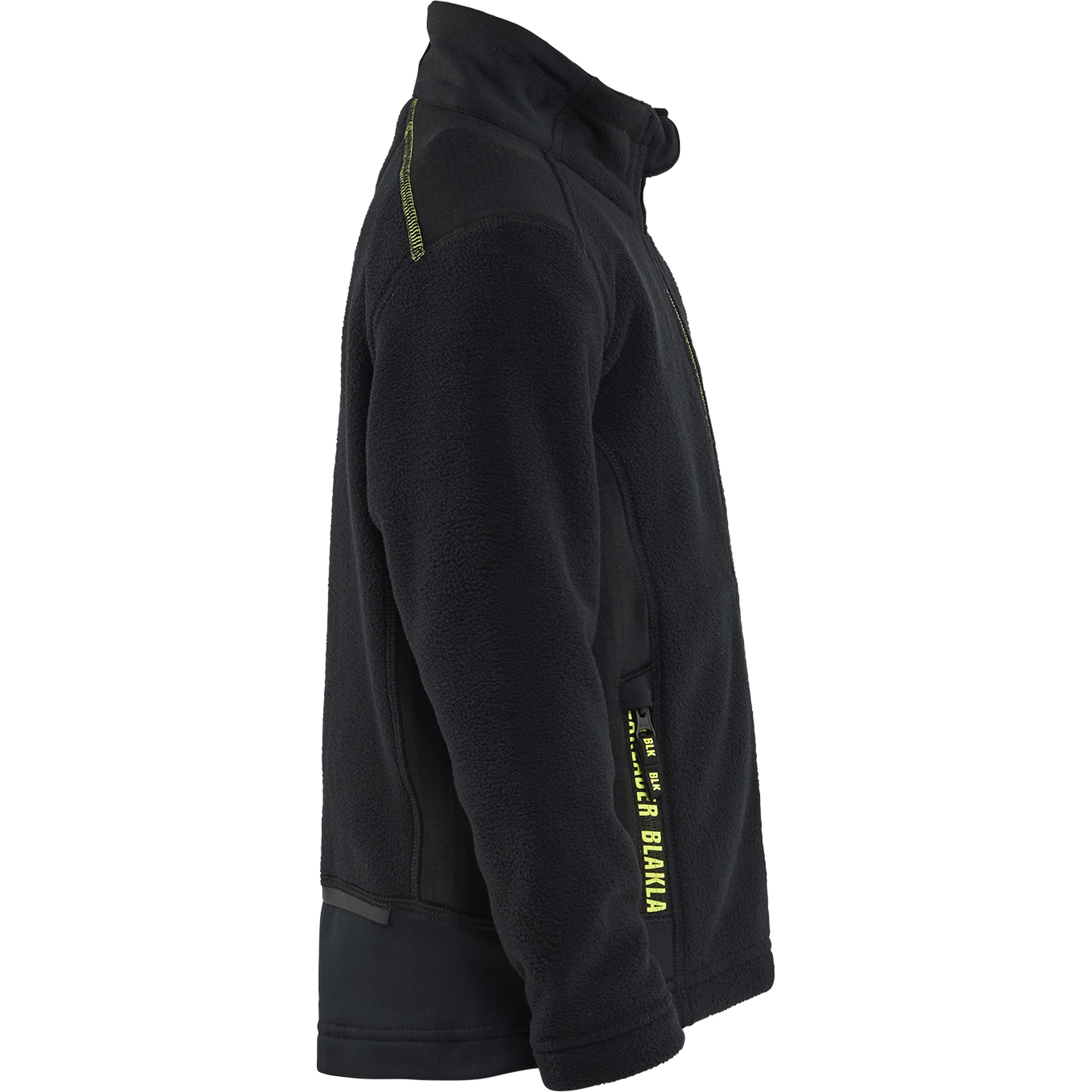Blaklader Kids Microfleece Pullover, Black/High Vis Yellow (2)
