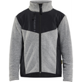 Blaklader Kids Knitted Fleece Pullover, Grey Melange/Black