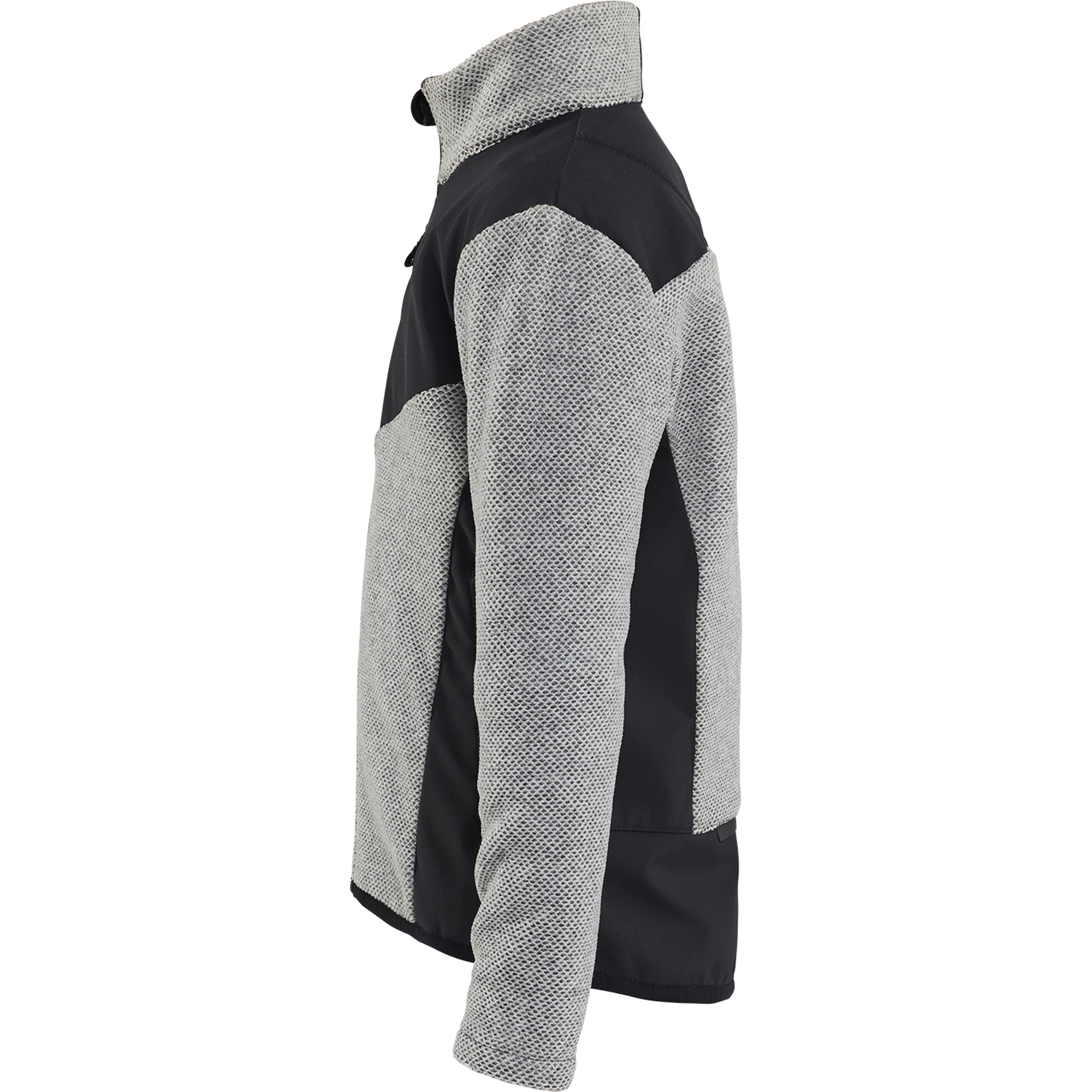 Blaklader Kids Knitted Fleece Pullover, Grey Melange/Black (3)