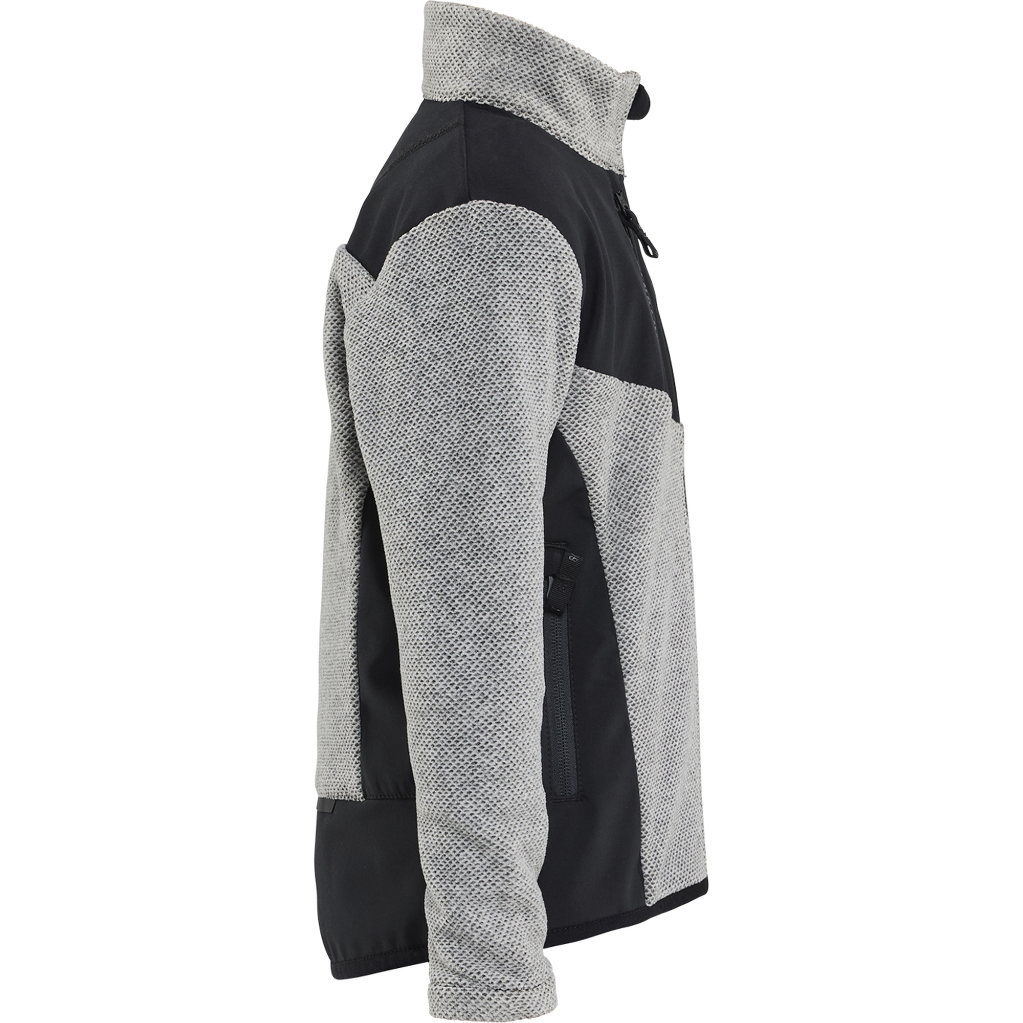 Blaklader Kids Knitted Fleece Pullover, Grey Melange/Black (2)