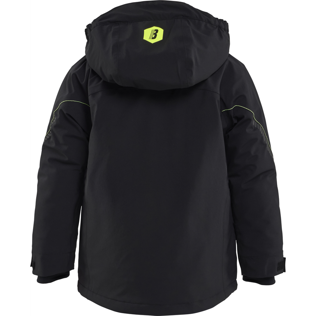 Blaklader Children's Winter Jacket Stretch Lightly Lined, Black/High Vis Yellow (4)