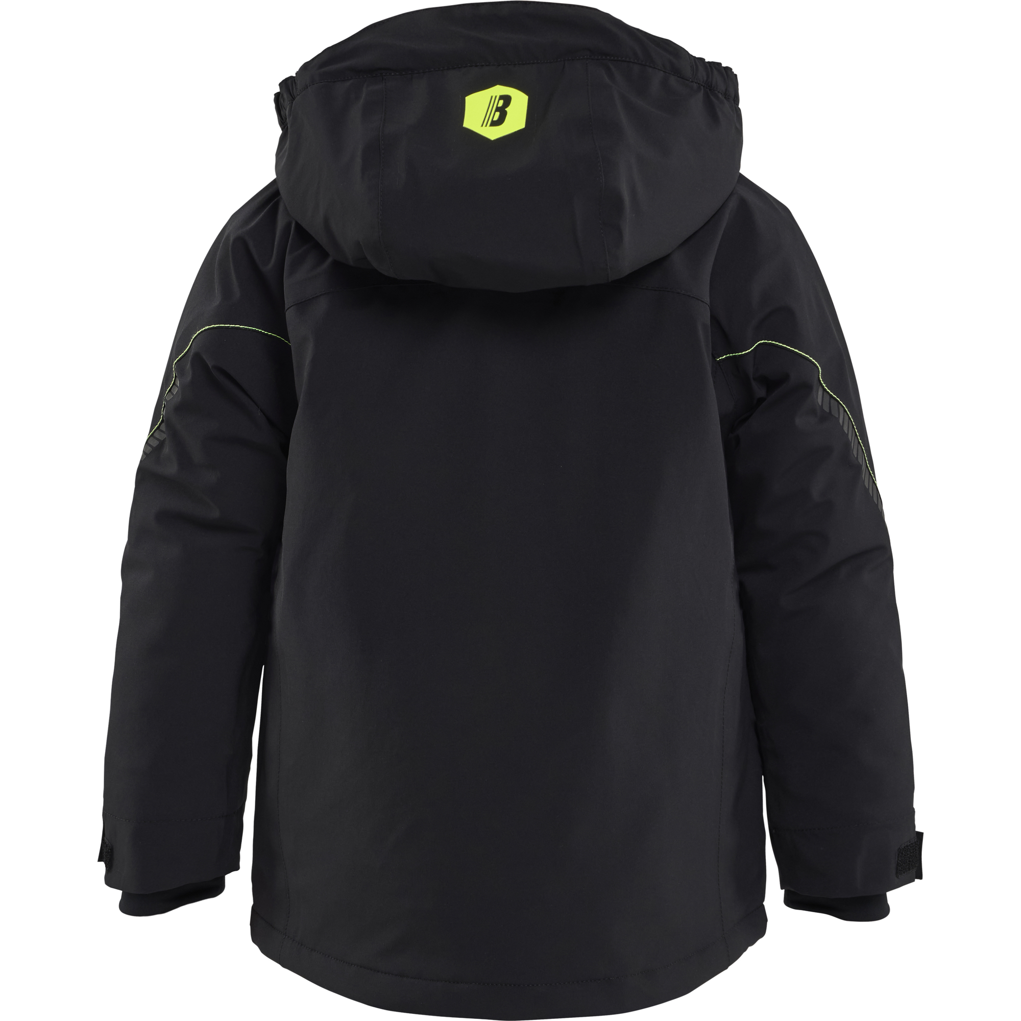 Blaklader Children's Winter Jacket Stretch Lightly Lined, Black/High Vis Yellow (4)